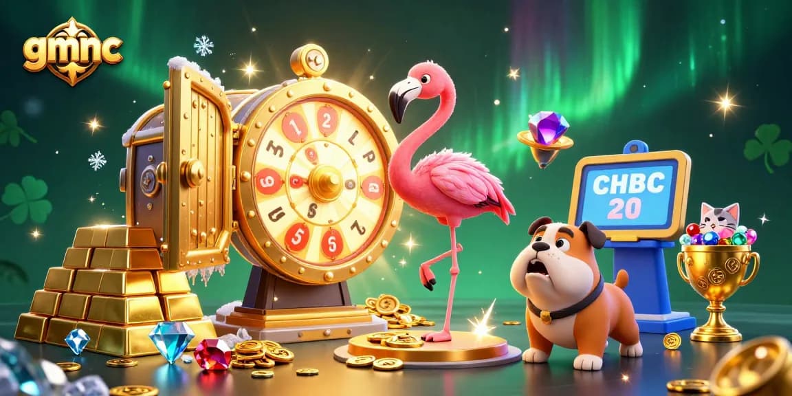 Engage with gmnc in an illustration showcasing vibrant casino excitement and dynamic characters.