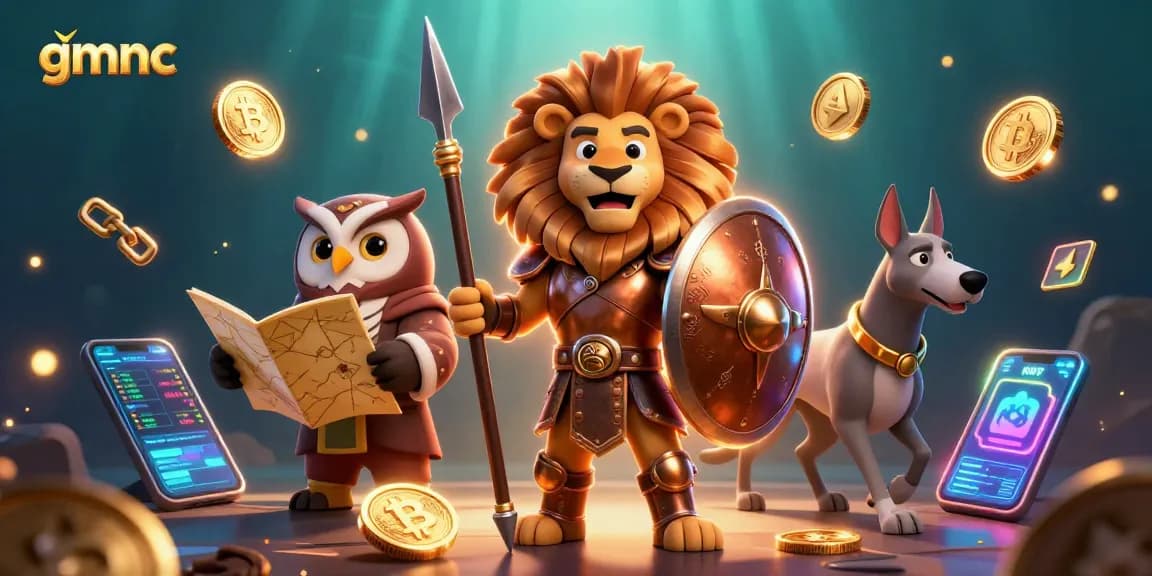 Engage in thrilling gaming adventures with gmnc featuring vibrant characters and cryptocurrency elements.