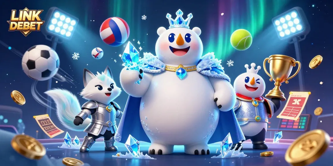 Experience the excitement of LINK DEBET with dynamic sports elements and captivating characters in action.