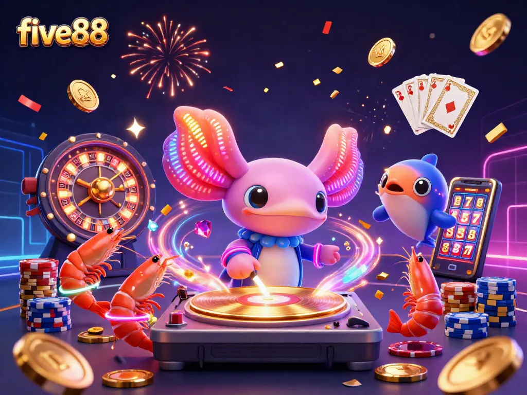 Experience exciting gaming action at five88 with a vibrant underwater casino scene.