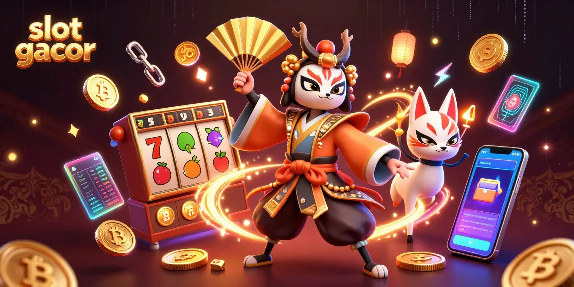Engage in vibrant slots action with slot gacor, kabuki warriors, and crypto elements.