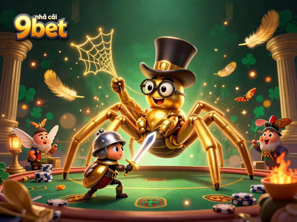 Experience thrilling gameplay with nhà cái 9bet's vibrant 3D casino scene featuring unique characters and rich details.
