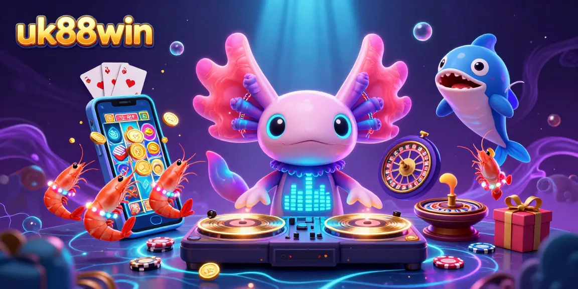 Experience vibrant gaming action at uk88win with a lively casino underwater scene.