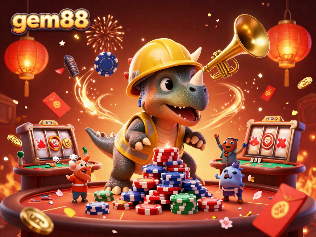 Celebrate your wins at gem88 with lively 3D characters and casino excitement!