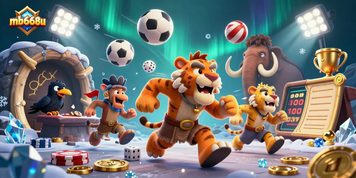 Experience the thrill of mb668u with a cartoon casino featuring prehistoric characters and dynamic gaming elements.