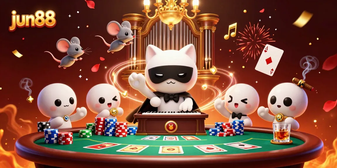 Experience exciting gameplay at jun88 with dynamic poker scenes featuring colorful chips and winning hands.