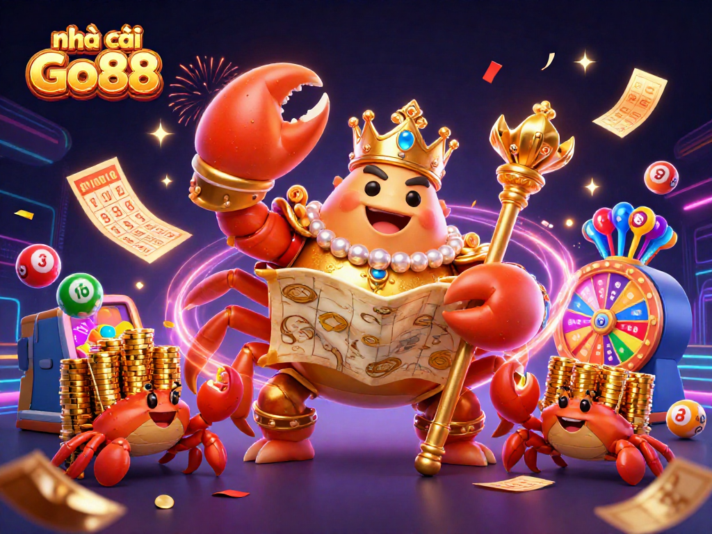 Engage with exciting games at nhà cái Go88 featuring dynamic lottery elements and a golden crab emperor.