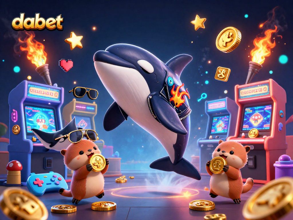 dabet engages players with a lively illustration of casino adventures, showcasing underwater excitement and gaming treasures.