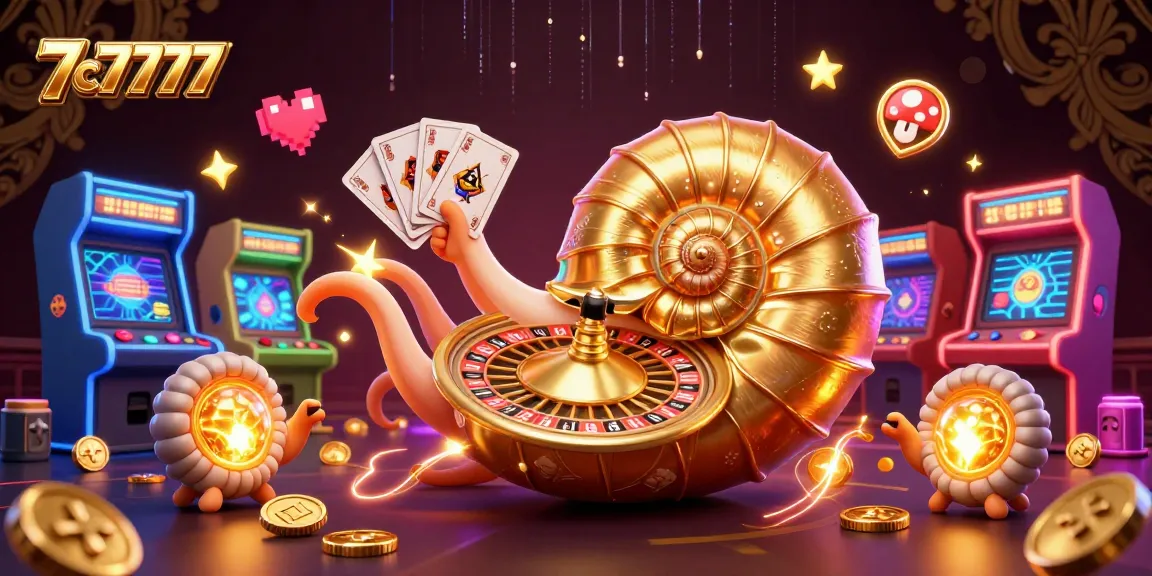 Engage in thrilling gameplay at 7c7777 with a vibrant casino scene featuring a nautilus roulette wheel.