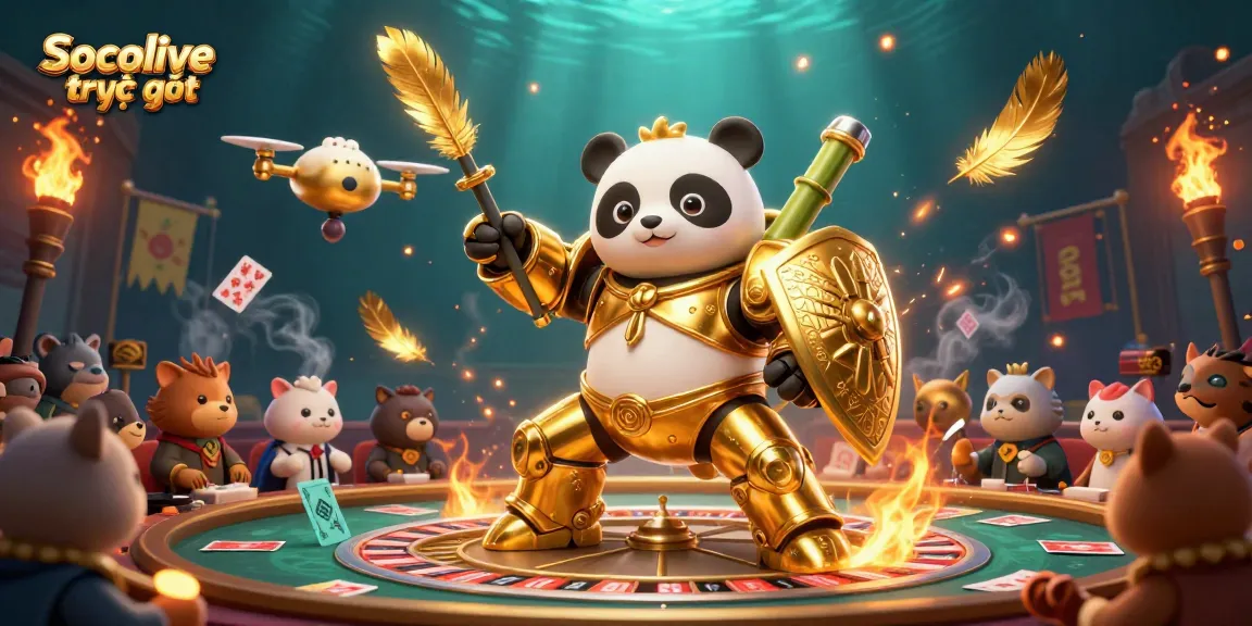 Experience the excitement of Socolive trực tiếp with dynamic gambling elements in a 3D arena.