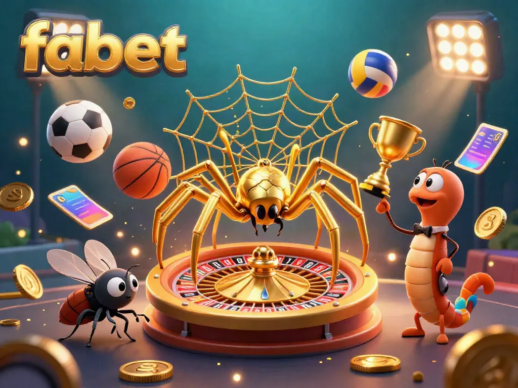 Experience the thrill of betting at fabet with dynamic casino elements and vibrant 3D characters.