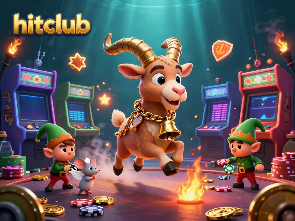 Experience exhilarating games at hitclub while enjoying vibrant casino elements and lively characters.