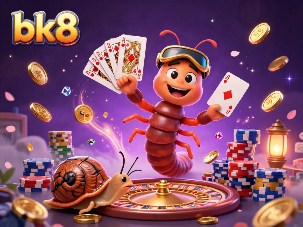 Experience the excitement of bk8 with vibrant casino elements, showcasing lively characters in action.