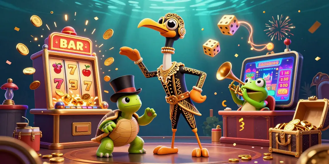 Spin jackpots and win big at mm88 com with fun characters celebrating casino excitement.