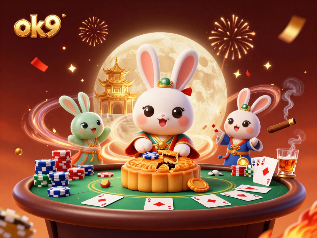 Experience exhilarating gameplay at ok9 with poker chips and a festive atmosphere.