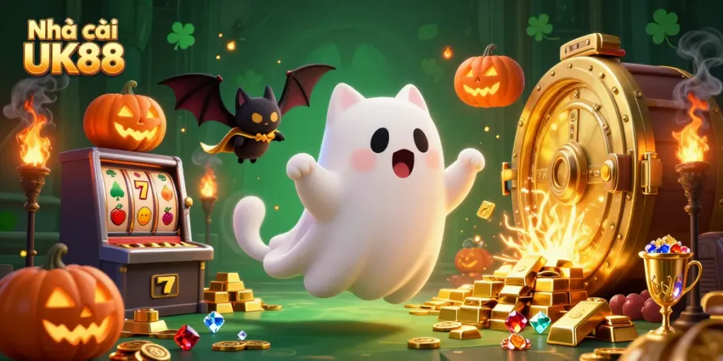 Engage with Nhà cái UK88 for top-notch casino excitement in a vibrant haunted casino scene.