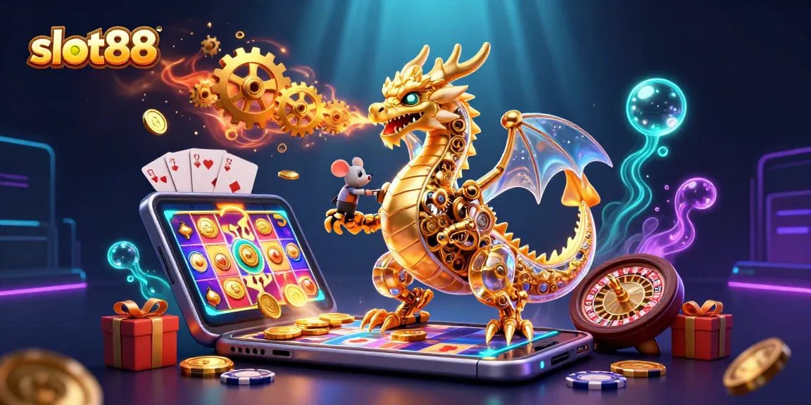 Menangkan jackpot di slot88 dengan ilustrasi ponsel pintar menampilkan permainan slot menarik.