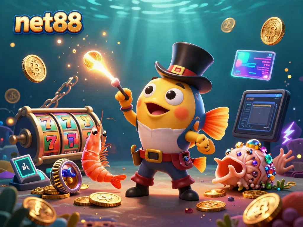 Experience winning thrills at net88 with a vibrant and engaging casino illustration.