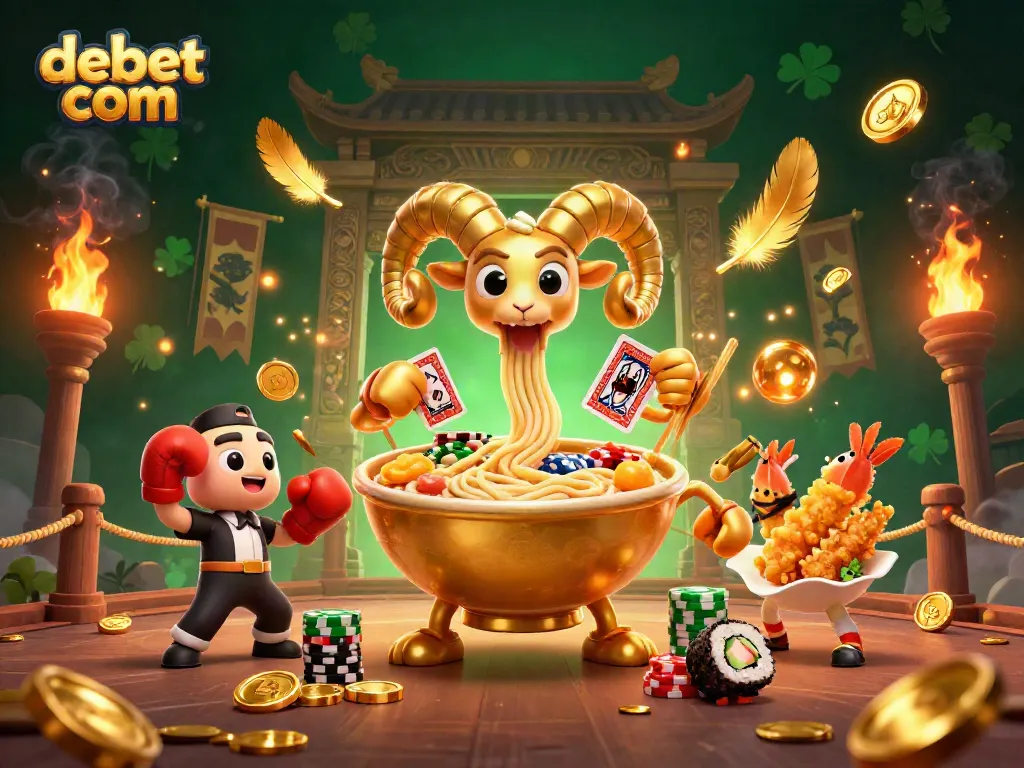 Engage with debet com's dynamic casino scene featuring colorful characters and vibrant game elements.