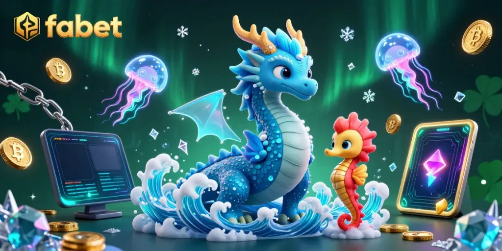 Experience vibrant gameplay with fabet’s enchanting underwater scene featuring a dragon and seahorse.