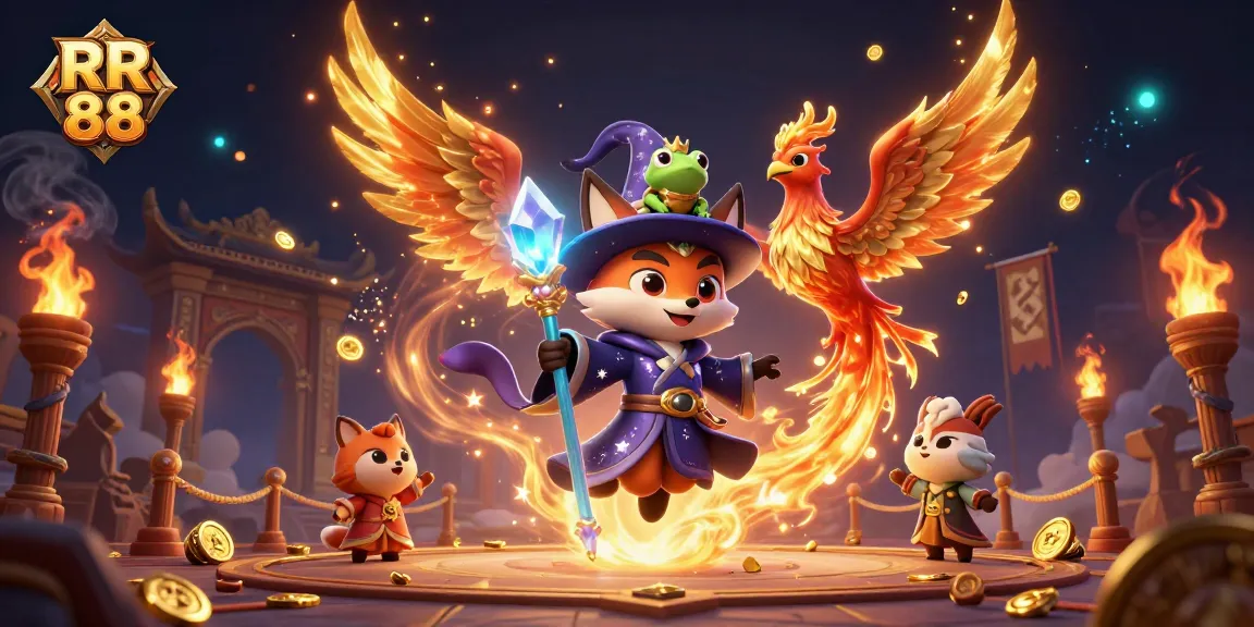Experience the excitement of RR 88 with a captivating wizard, phoenix, and enchanting scenes.